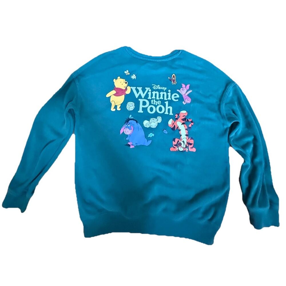 DISNEY Winnie the Pooh Women’s Green Crewneck Pullover L/S Sweatshirt Size Small - Picture 3 of 7